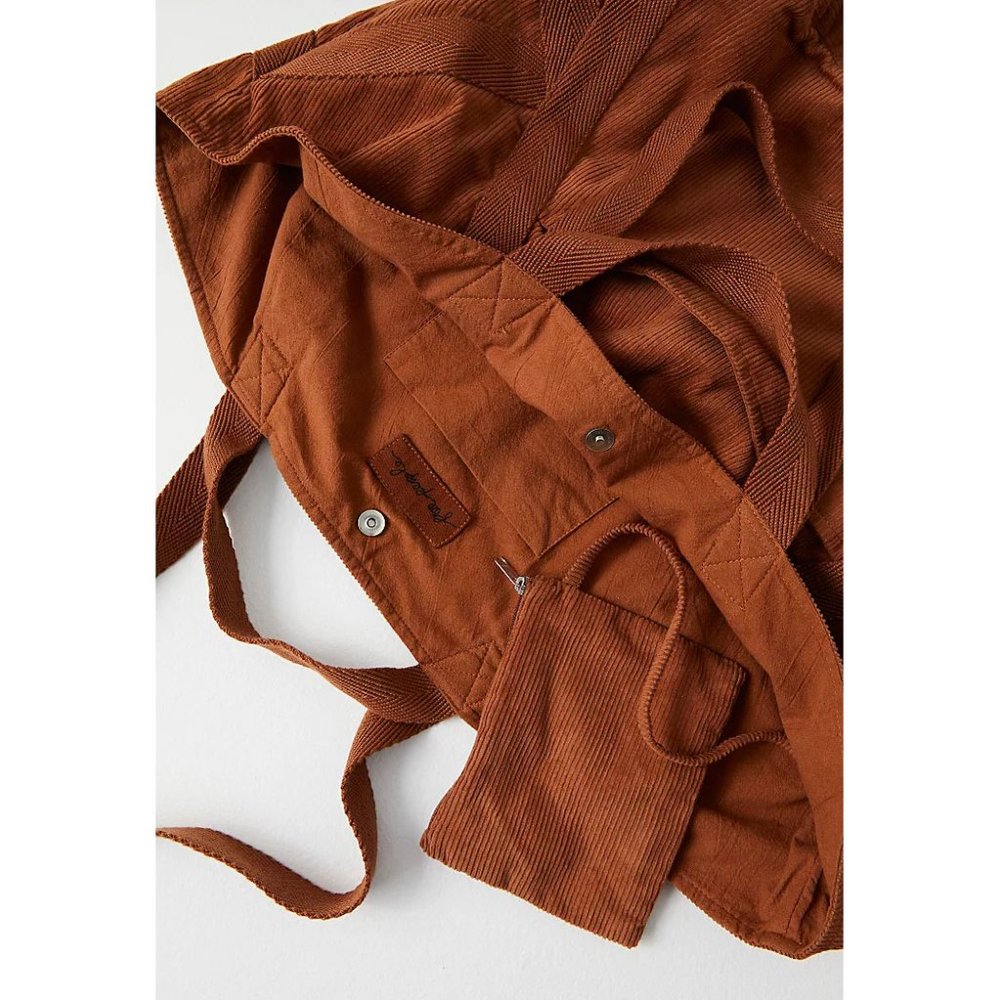 FREE PEOPLE Mega Cord Tote / Bronze - Picture 4 of 14